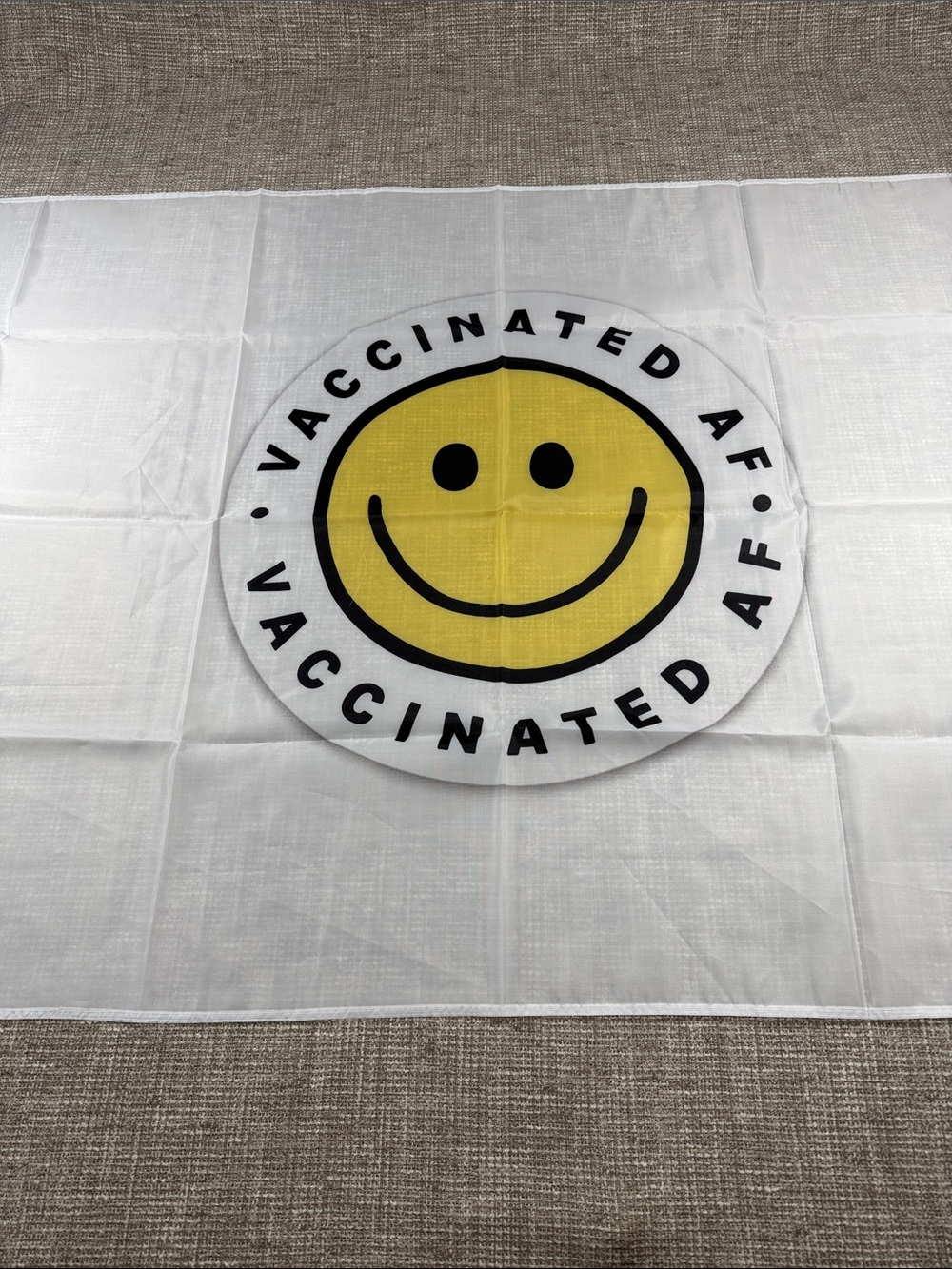 Vaccinated AF Yellow Smiley Face flag